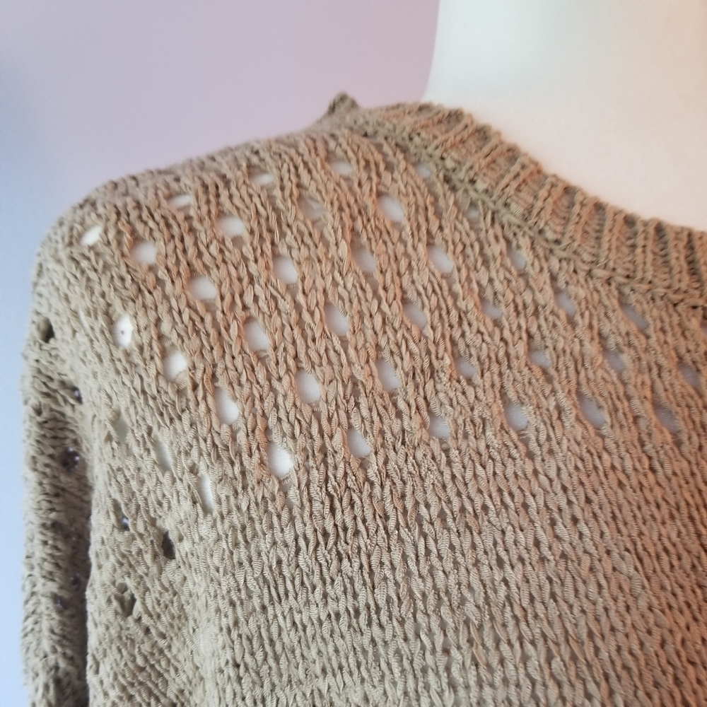 SPRING Sweater | Open Stitch | Faux Leather